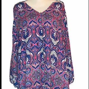 Ashley Stewart Multi color Paisley Print